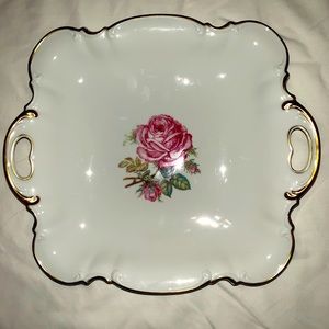 DundeeRose Hutschenreuther SquareHandled CakePlate